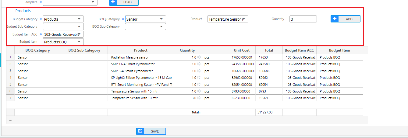 Single Product Load